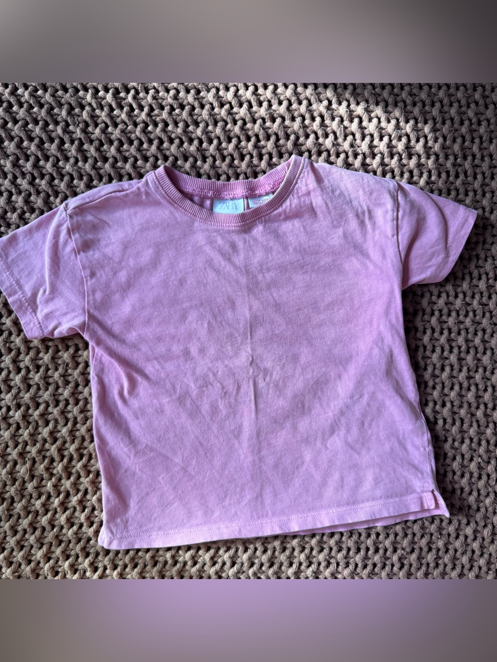 Zara Toddler Pink Short Sleeve Tee Size 2-3 Years Basic Cotton Top
